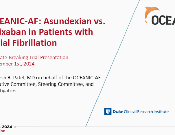 OCEANIC-AF: Asundexian vs. Apixaban in Patients with Atrial Fibrillation